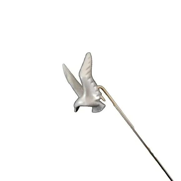 Vintage Seagull Tie Pin Stick Pin Bird - Picture 2 of 3
